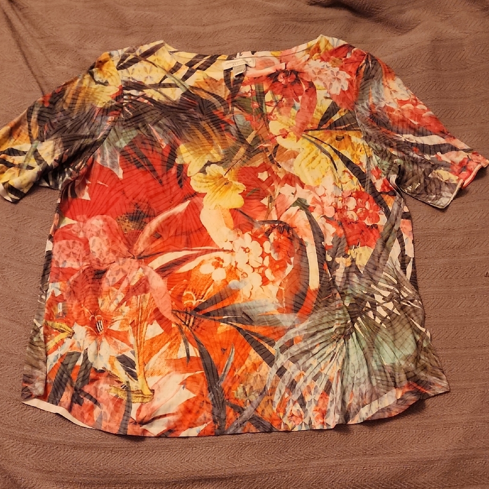 Christopher & Banks -Tropical Floral Women's Blouse